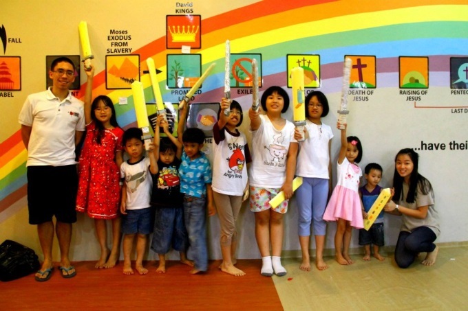 Kids at Sunday School